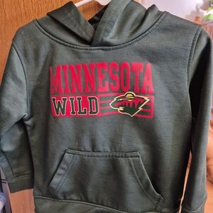 NHL Minnesota Wild Kids Hoodie - Dark Green and Red